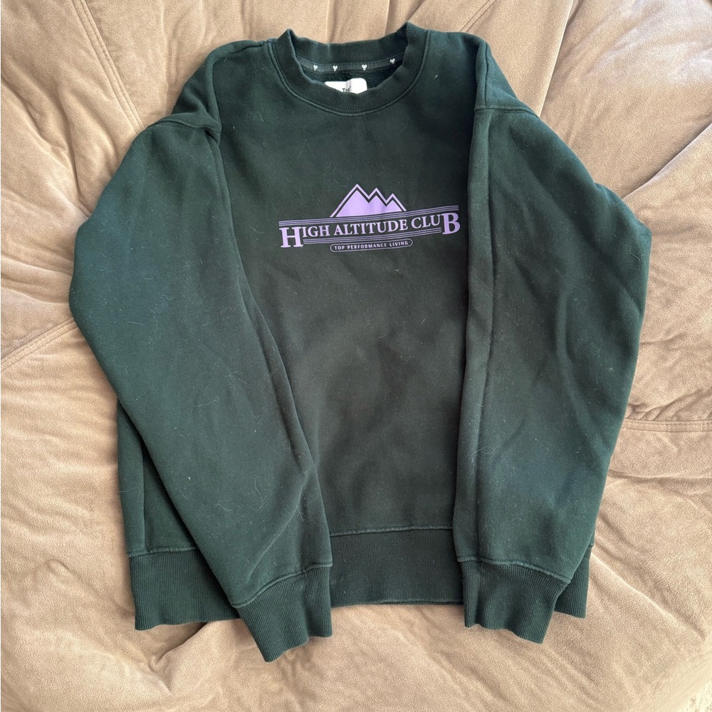 Aritzia TNA Green Crew Neck Sweater